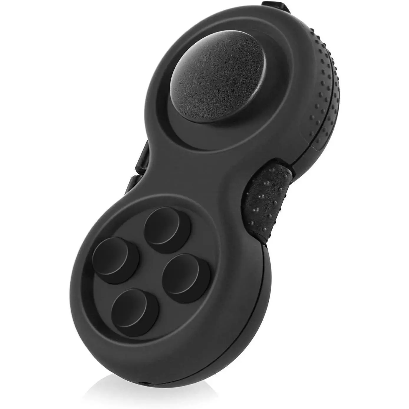 Rubberized Classical Controller Fidget Concentration Toy with 8-Fidget Functions and Lanyard, Excellent for Relieving Stress and Anxiety