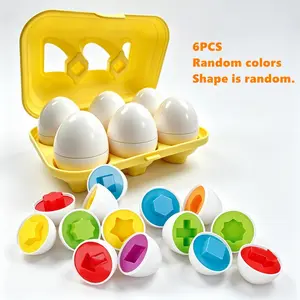 Easter Egg Matching Game Set, Color & Shape Recognition Puzzle, Montessori Early Learning Toy, Fine Motor Skills Training, Ages 2+