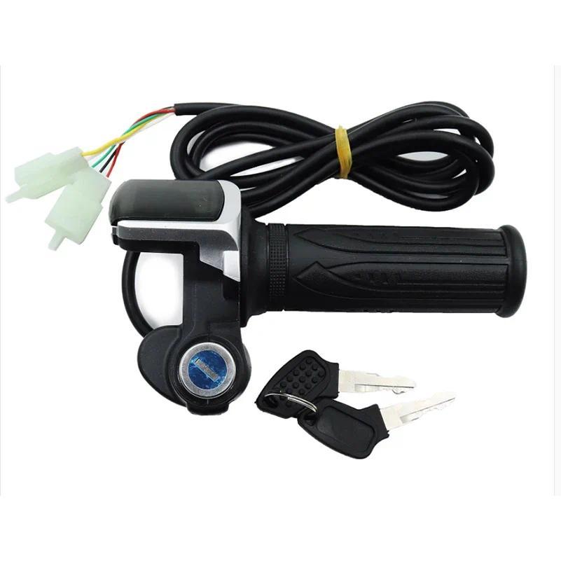 THE WELL KEPT Universal Electric Throttle Grip 24V 36V 48V 1Pair Electric Scooter   Handle with Key Lock Display  Divides LCD Grip  cycling accessory  bicycle handlebar  cheapest  bikeaccesories   shop  parts  outdoor  bicycle shop   accessory downhill bi