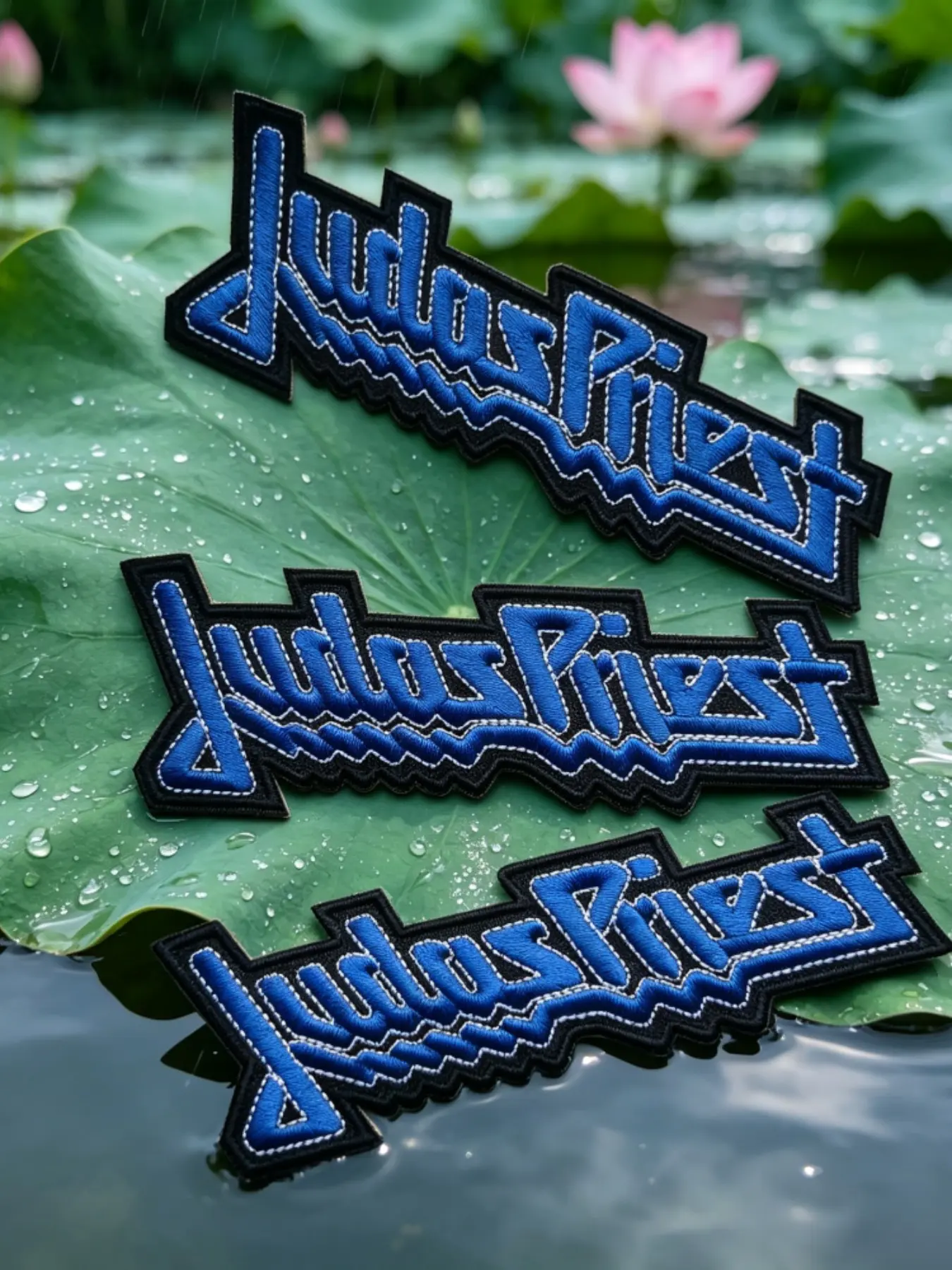 3-Pack Judas Priest Embroidery Patches, Heavy Metal Rock Band Badges, Iron-On or Sew-On, for T-Shirts Hats Bags, Music Lovers
