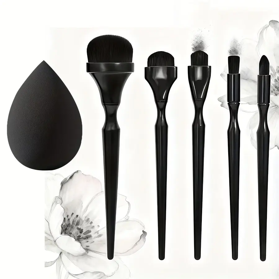 6 Piece Staining Brushes, Oil Painting Brushes, Watercolor Brushes, Ergonomic Handle, Ideal for Charcoal, Chalk, Oil Paint