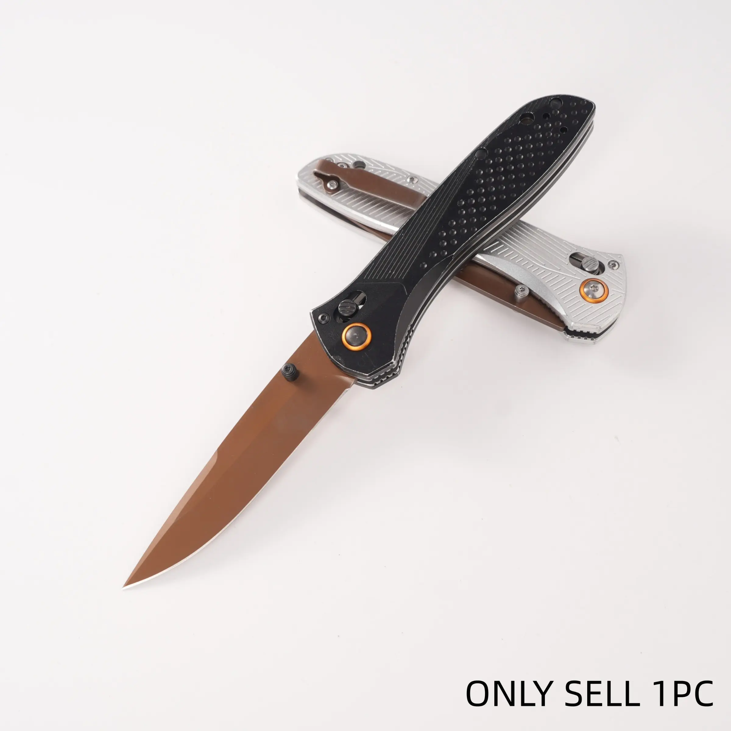 1pc 710 Folding Knife, Aluminum Handle, High-Quality Edc Tool, Kitchen Essential, Lightweight Pocket Knife, Portable Knives, Ideal for Camping, Gift