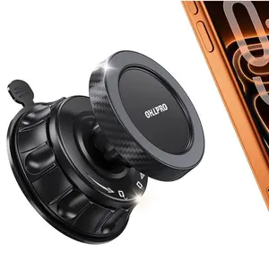 OHLPRO Magnetic Phone Holder for Car Windshield Bathroom Kitchen — 360° Rotating Suction Cup Wall Mount for iPhone 17 Pro Max Samsung Galaxy S26 Ultra Google Pixel 10a iPad Pro Galaxy Tab