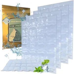 Ice Sheets for Coolers Reusable - Ice Pack Sheets - Ice Mat with Flexible 96 Ice Cube Packs - Ice Blanket Large Flat Freezer Long Lasting Ice Packs for CoolerGift.