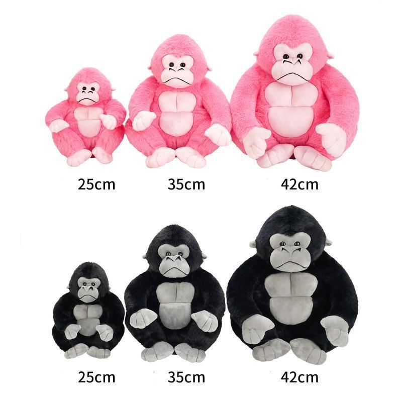 1pc 25/35/42CM Creative Chimpanzee Plush Pillow Stuffed Soft Animal Cushion Cute Gorilla Plushie Toys Funny Birthday Gifts