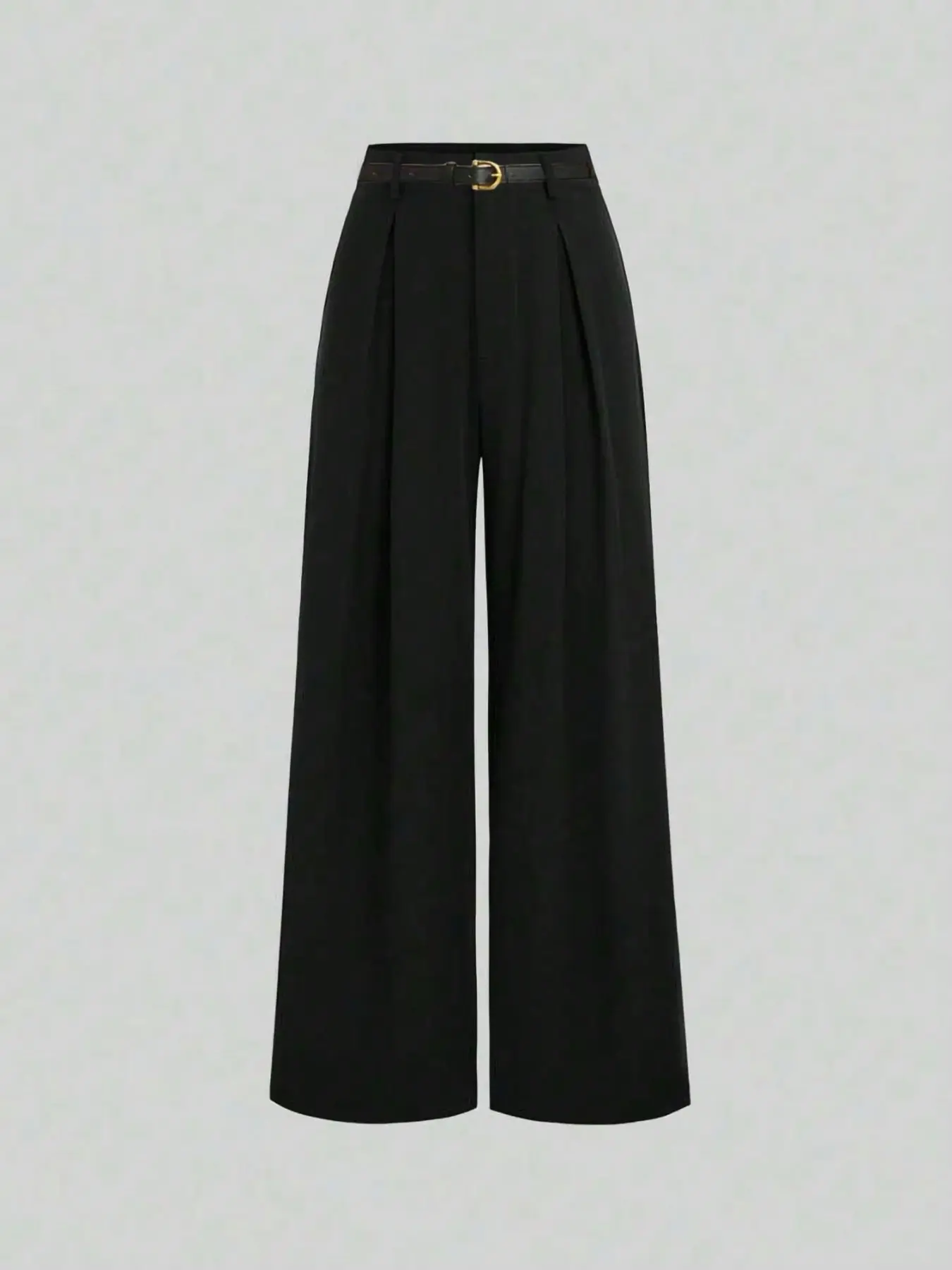 Women's Four-Season Flowy Straight Leg Basic Pants, Commuter Business Versatile Wide-Leg High-Waisted Casual Pants, Stylish Everyday Wear Bottom