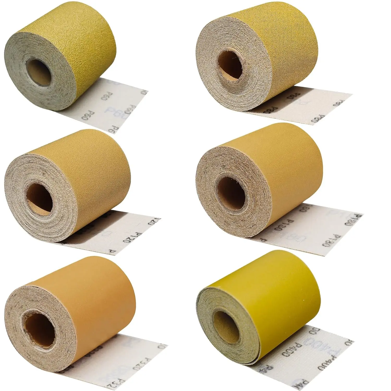 30 Yards 2-3/4" Wide Continuous Sandpaper Roll Set -60 80 120 180 320 400 Grit Hook & Loop Backing Longboard Sanding Sheets for Automotive, Woodworking Color Sanding, Finishing Metal