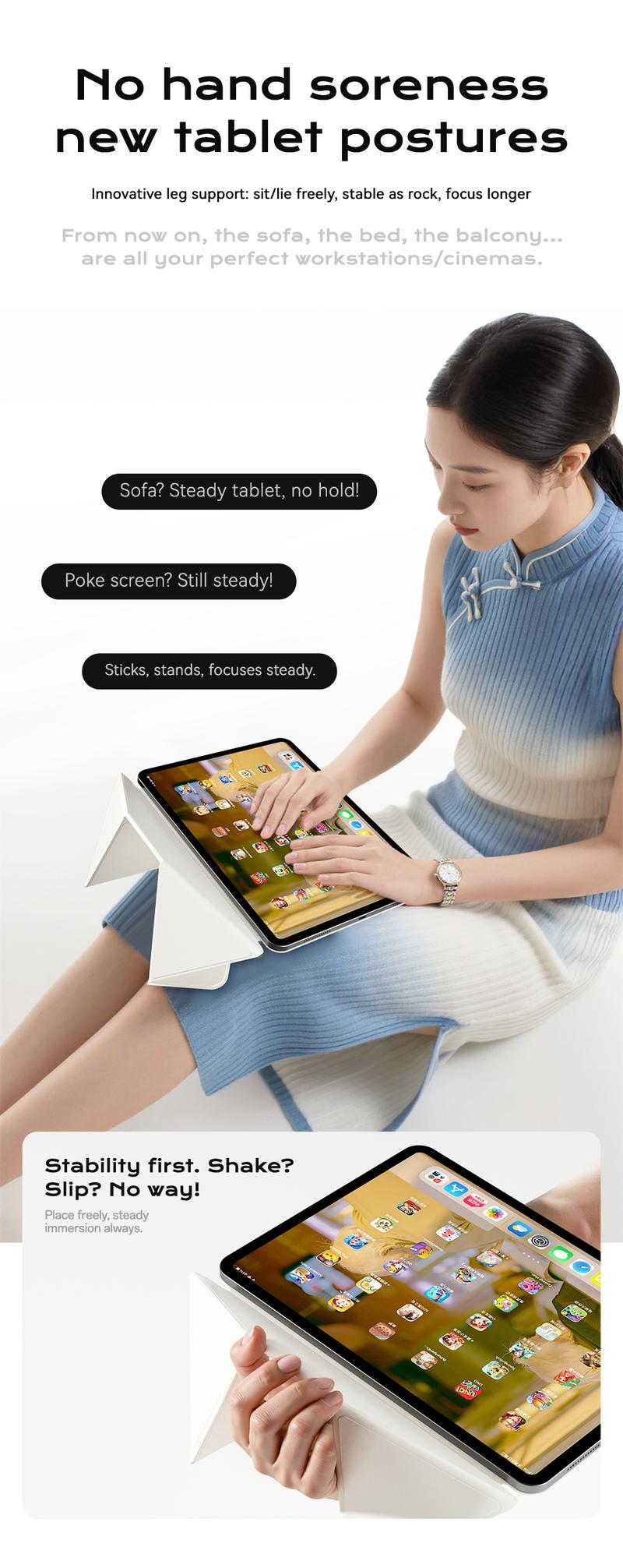 Case For KENKE iPad Case Magnetic Cover Tablet Case For iPad Air Pro 11 inch 13" pro 12.9 gen 10th 11th A16 Case Air 4/5/6/7（M2/M3/M4）Mini 6 mimi 7 A17 Pro Multi-angle Folding，iPad cover,#FutureTech,Magnetic Case,Tablet Covers & Cases, Tablet Casing