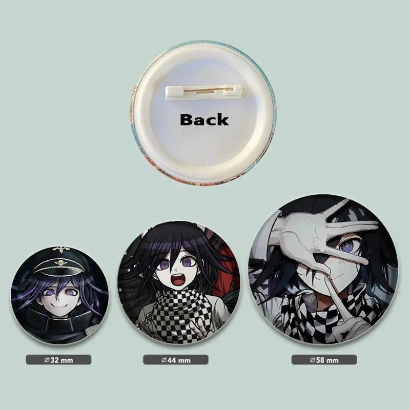 Anime Game Danganronpa Badge Snap-in Pins Cartoon Character Iruma Miu Kirigiri Kyouko Brooches for Clothes Jewelry Accessories