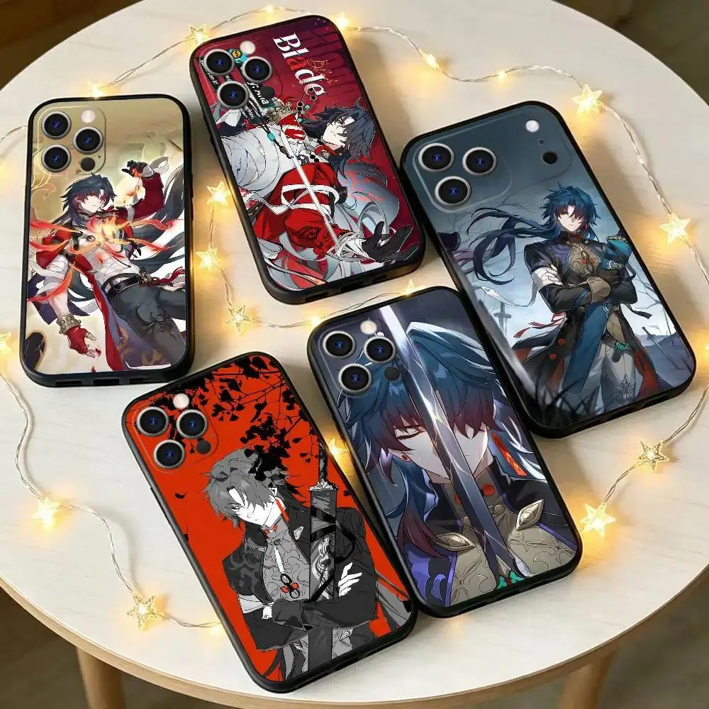 B-Blade Stellaron Hunters HSR Phone Case For iPhone 17 Pro MAX Air 16 15 14 13 12 11 Pro MAX, Others Soft Black Cover