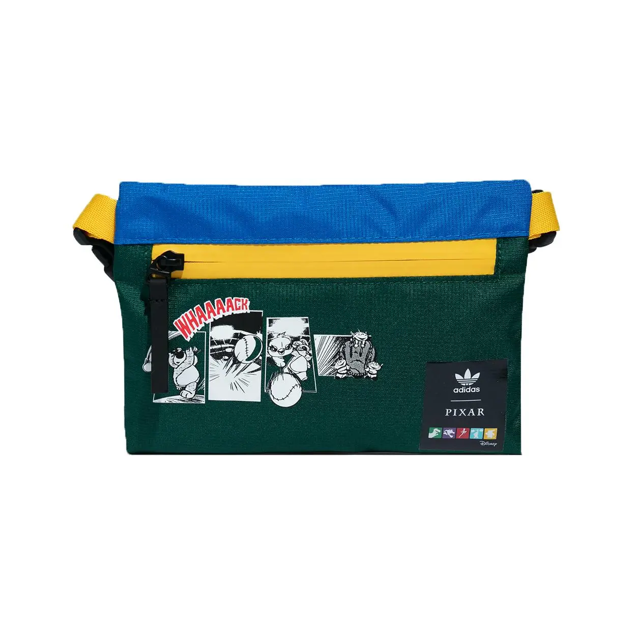 Adidas Originals Multifunctional Casual Color-Block Printed Polyester Sports Bag – Unisex Green