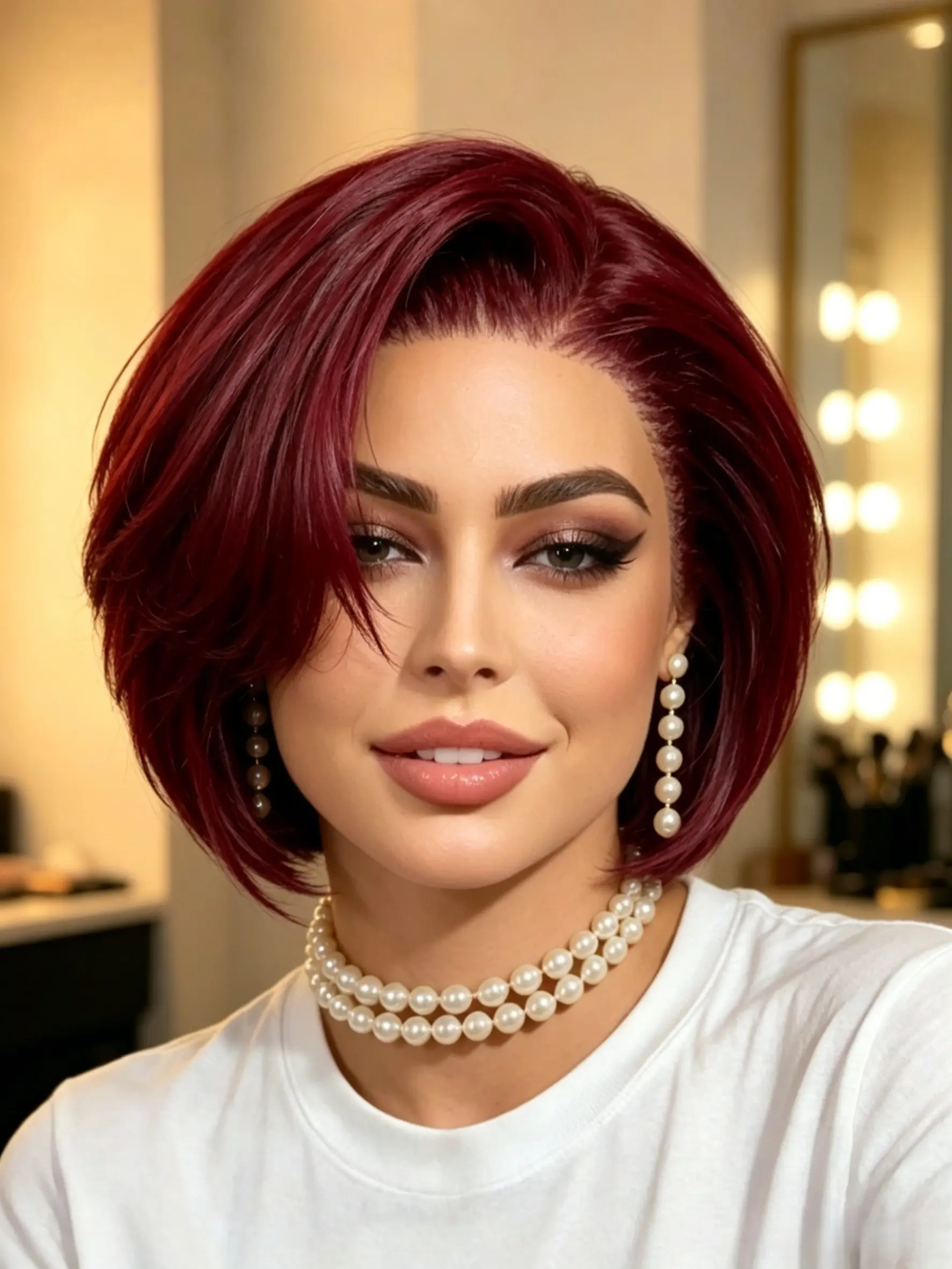 10 Inch 13x4 Lace Front Burgundy Straight Bob Human Hair Wig, Pre Plucked Natural Hairline, Short Wigs, Lace Front Bobs, 100% Human Hair