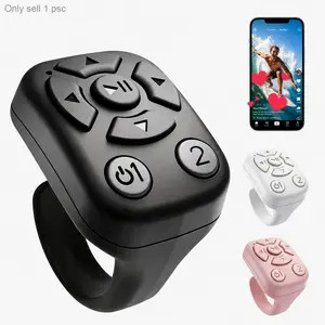 TikTok Scrolling Ring Remote Control, Wireless Page Turner for iPhone Android, TikTok Video Scroller, Remote Camera Shutter for Selfies, Hands Free Vlogging, Short Video Recording and E-Book Reading
