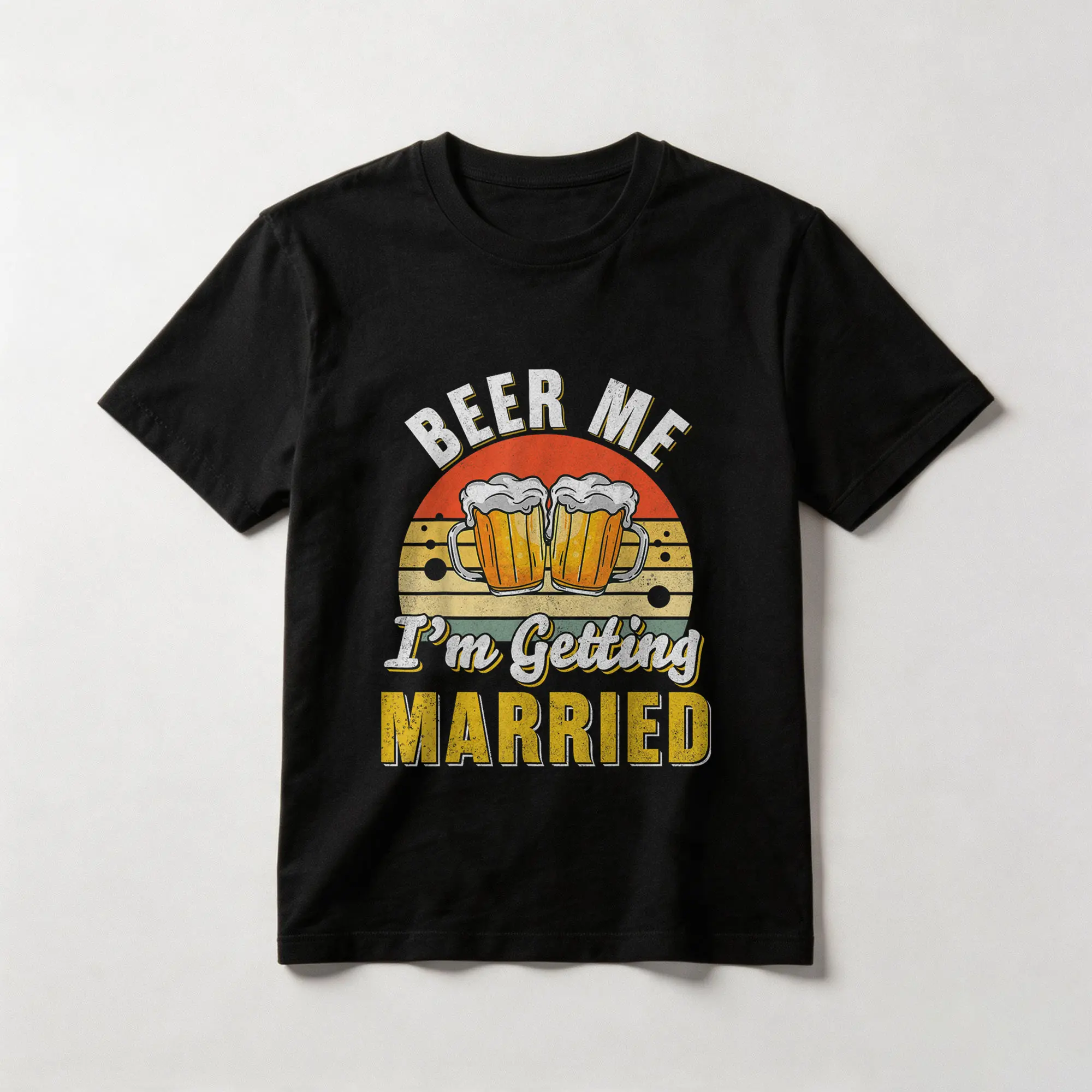 Groom Bachelor Supplies Party Wedding Cotton T-shirt, Graphic Crew Neck Soft Top Short Sleeve Casual Unsex Shirt for Men Women