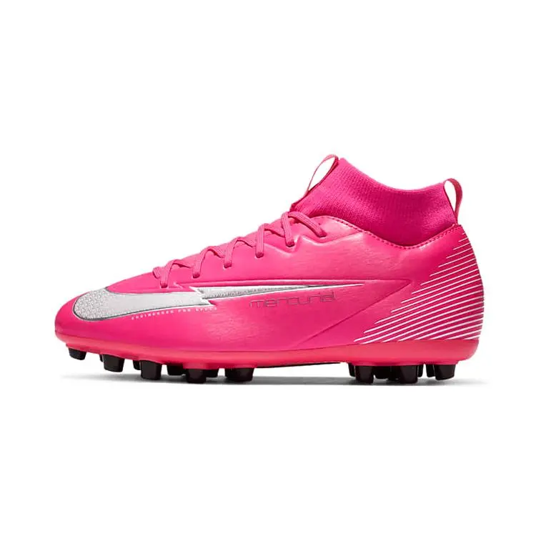 Nike Mercurial Superfly 7 Academy KM AG Comfortable Anti-Slip Durable Mid-Top Kids Football Shoes DB5610-611