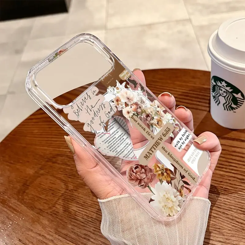 Christian Collage Transparent MagSafe TPU Smartphone Casing - Wireless Magnetic Shockproof Protection Accessory for iPhone 17 Pro Max/16E, Ultra Slim Cover for Samsung S22-S25 Ultra, Handheld Cellphone Device Shield