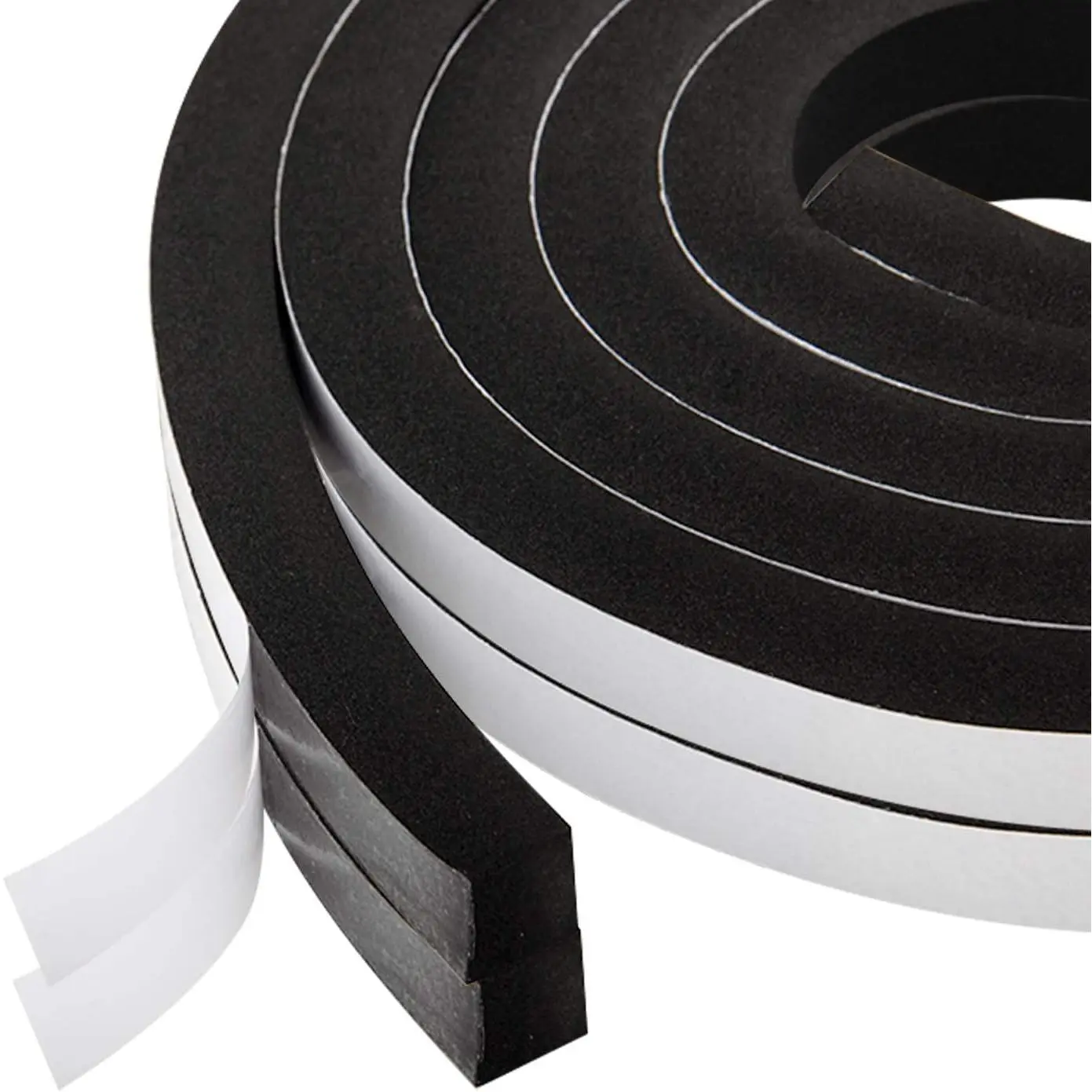 Closed Cell  Weather Strip, 1/2 Inch x 1/2 Inch, Window Insulation Rubber Seal, 13  (2 Rolls x 6.5ft)