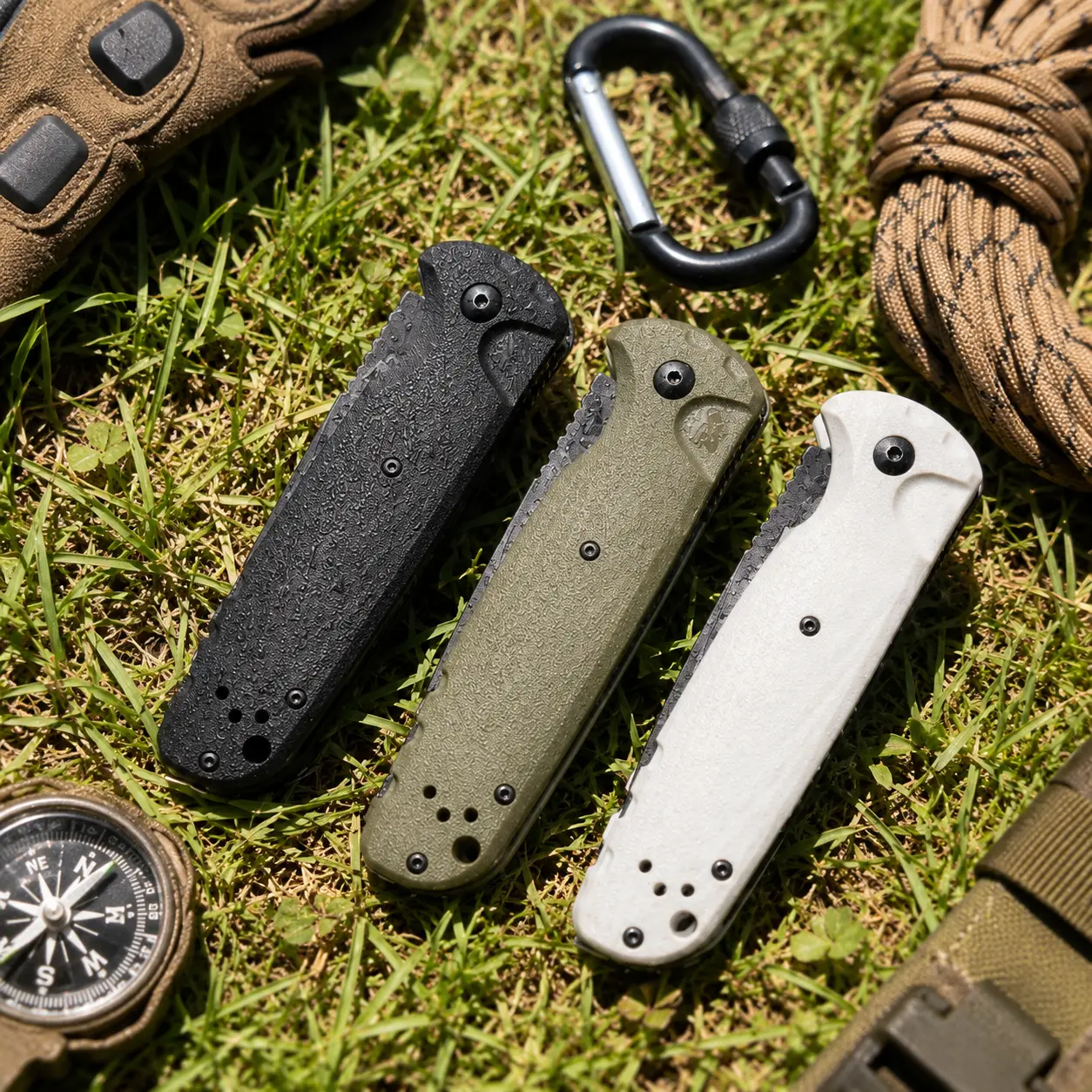 4300BK Folding Outdoor Utility Knife, G10 Handle, High-Hardness Steel, Portable EDC Tool for Camping, Travel & Fishing