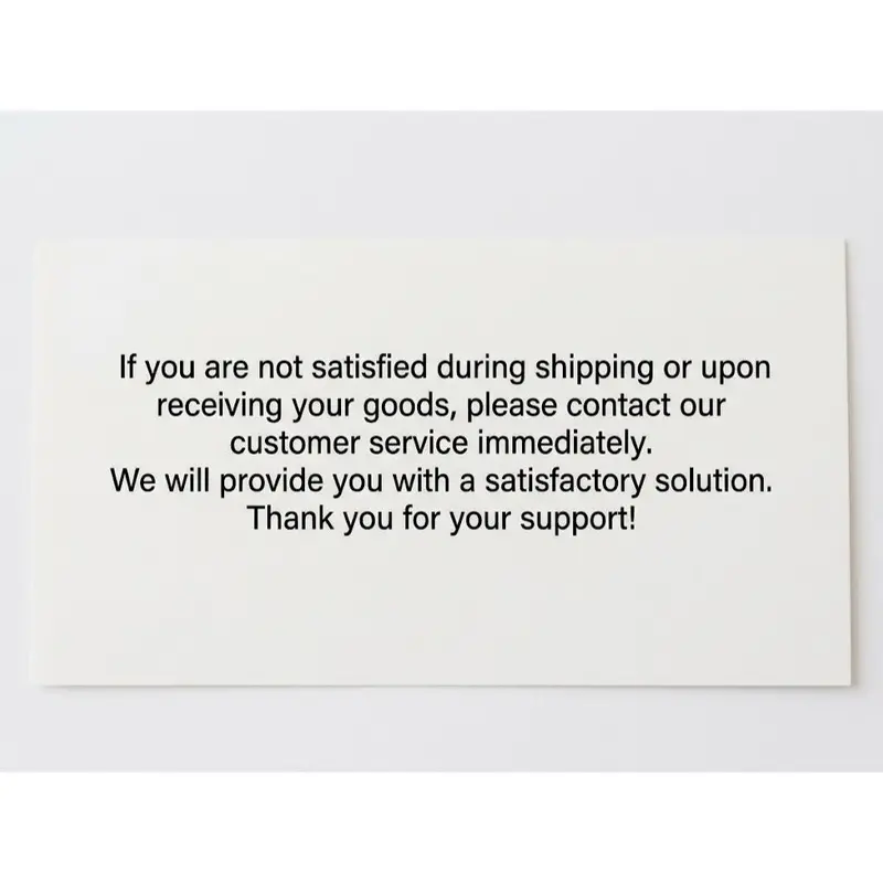 Shower Curtain- After-Sales Card