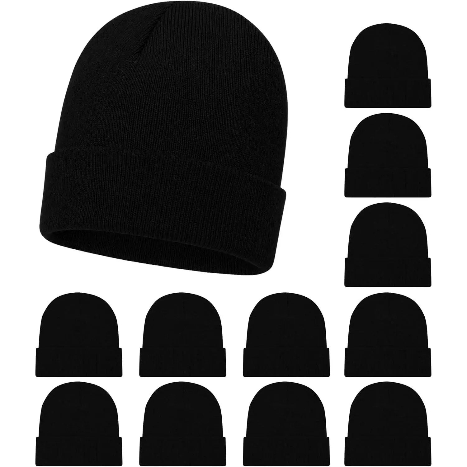 Winter Beanies, 12 Pack Warm Cold Weather Hats Boys Girls