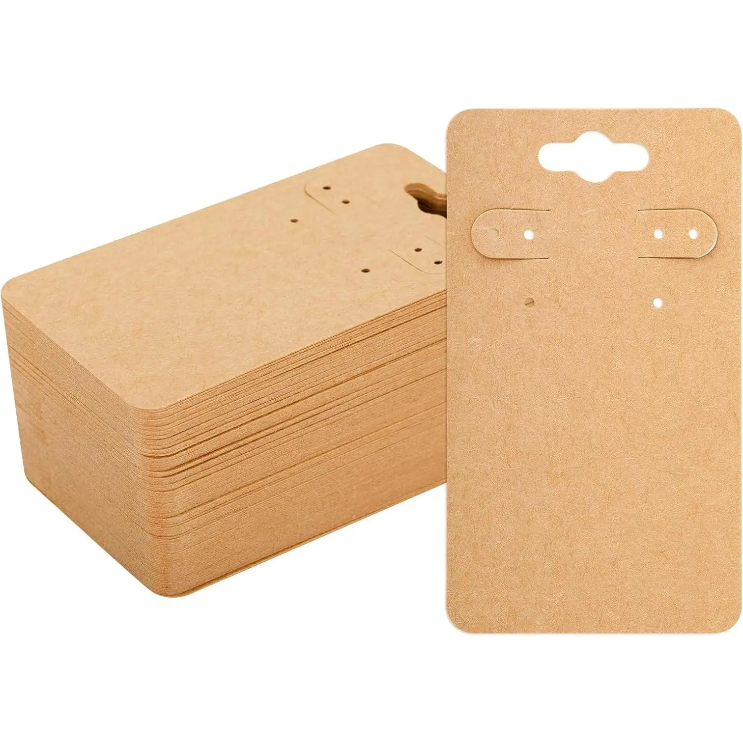 100 count Earring Display Cards with 6 Holes, 2x3.5 In  Display Holder Cards, Blank Paper  Display Tags for Selling,  Earring, ,DIY Crafts, Retail.
