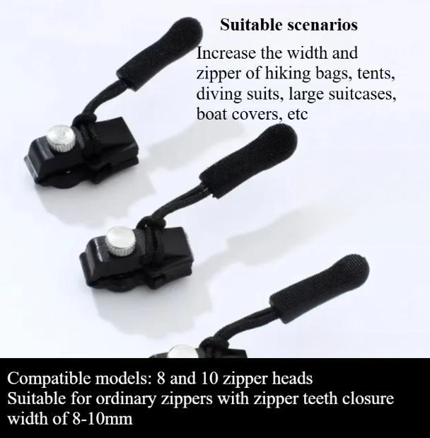 12 Pcs Zipper Repair Set Tool Free Accessories for Clothing Backpacks Suitcases Easy DIY Enthusiasts Detachable Zipper Head Replacement