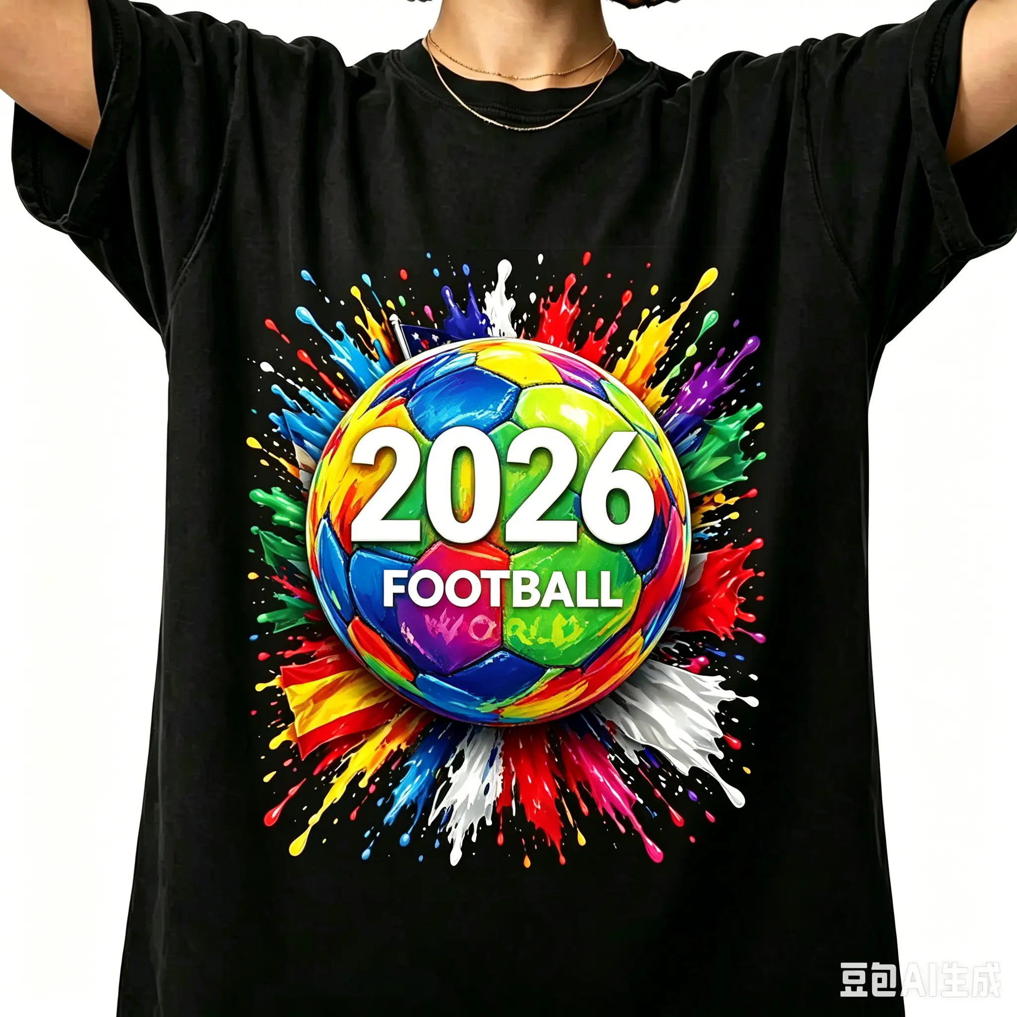 Unisex 2026 New Soccer T-Shirt Stylish Flag Print