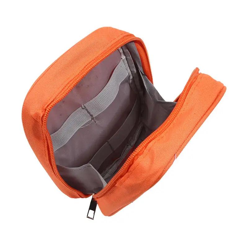 Oxford Travel Cable Bag Shockproof Multi-layer Charger Data Cable USB Bag Organizer Solid Color Electronic Accessory Storage Bag
