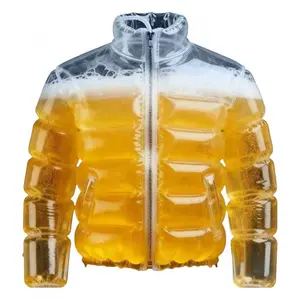 Transparent Beer-Filled Jacket for Pools, Beer Jacket, Transparent Beer Jacket, Water Floating Life Jacket