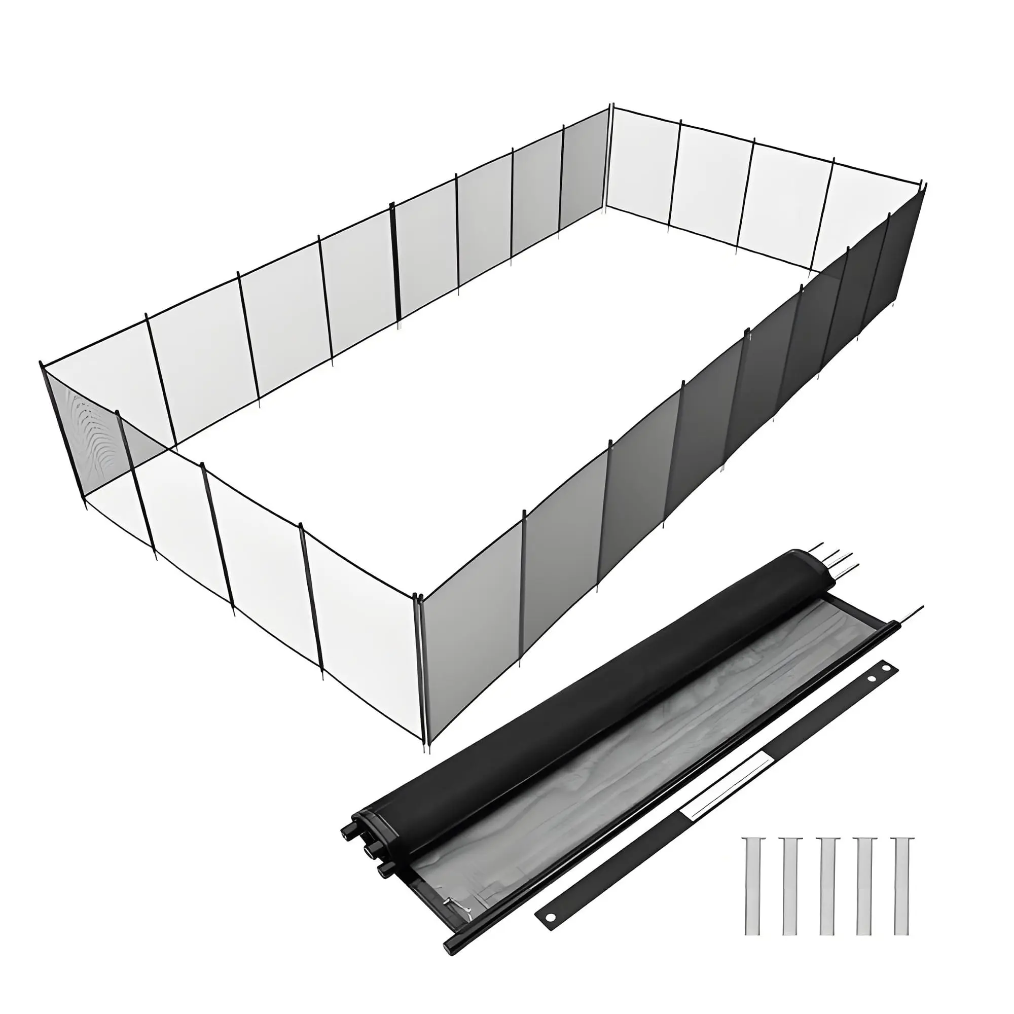 GARVEE Pool Safety Fence, 4Ft x 48Ft, Black