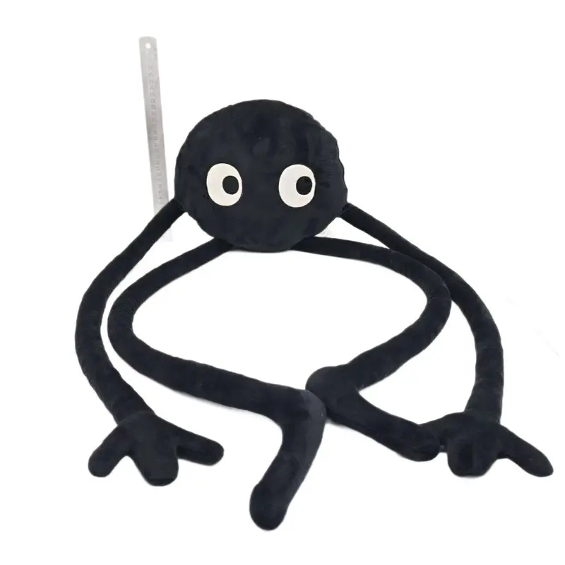 Black Long-Limbs Monster Plush Toy, Cute Big-Eye Creature Stuffed Doll With Four Flexible Arms, Soft Cartoon Character Plush Figure, Weird Creative Home Decor Gift for Plush Lovers