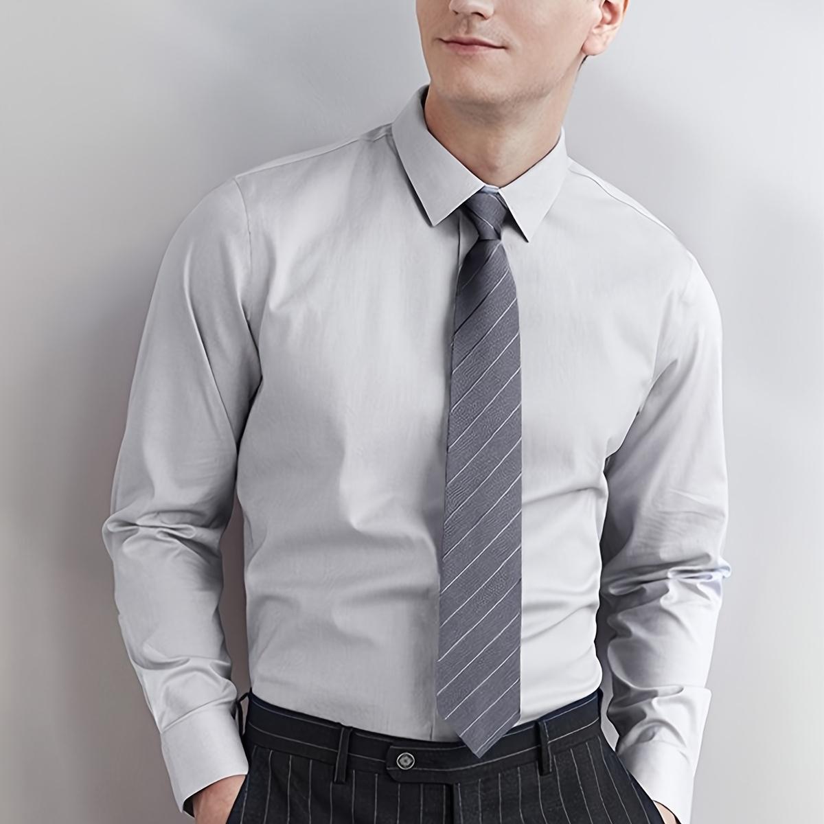 6-Pack Men's Solid Color Polyester Zipper Striped Tie Set, Classic Retro Business Versatile Tie Suitable for Work, Interviews, Banquets, etc., Black, Gray, Navy Blue, Dark Red Ties are Ideal Gifts for Male Friends Weaving