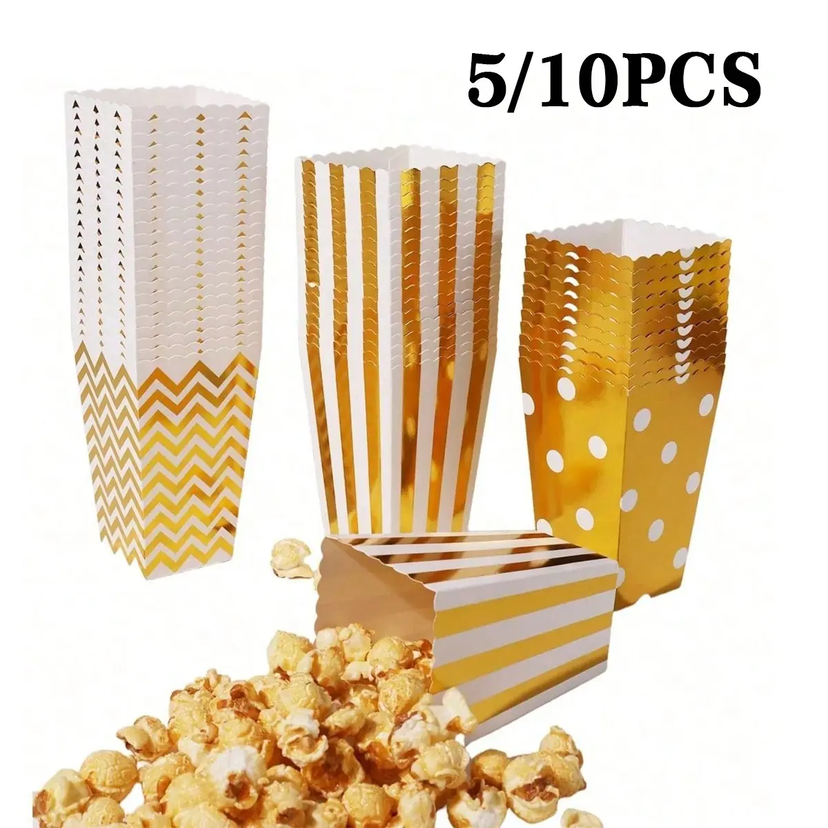 Popcorn Candy Gift Box, Perfect for Weddings, Birthday Parties, Carnival, Cinema, Back-To-School, Valentine's Day, Event Treats