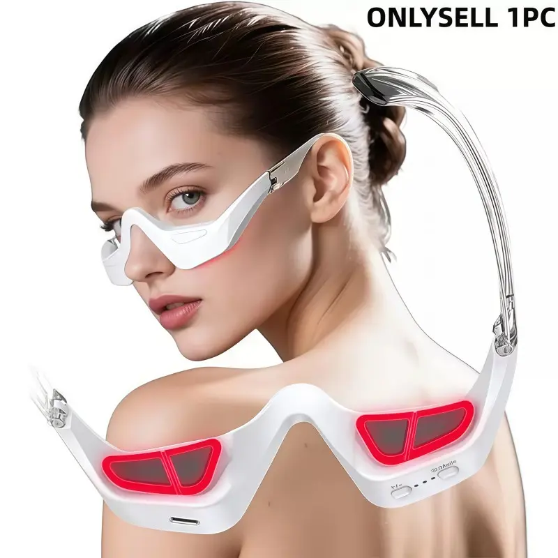Eye Beauty Instrument, Eye Massager, Lightweight Eyemask, LED Eye Mask, Hand-Free Eye Care Mask, USB Rechargeable, Unisex Design, Adjustable Shoulder Strap, Beauty Devices