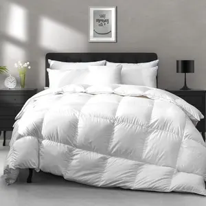 Down  Fibers Comforter  Size - Ultra-Soft High Fill-Power Hotel Collection Duvet Insert,  Medium Warm Quilt Comforter with Corner Tabs(106x90, White)