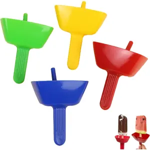 4 PCS Reusable Popsicle Holders, No Drip Ice Cream Cone Holder, Ice Pops Holder, Popsicle Drip Catcher, Prevents Sticky Hands and Messy Floors
