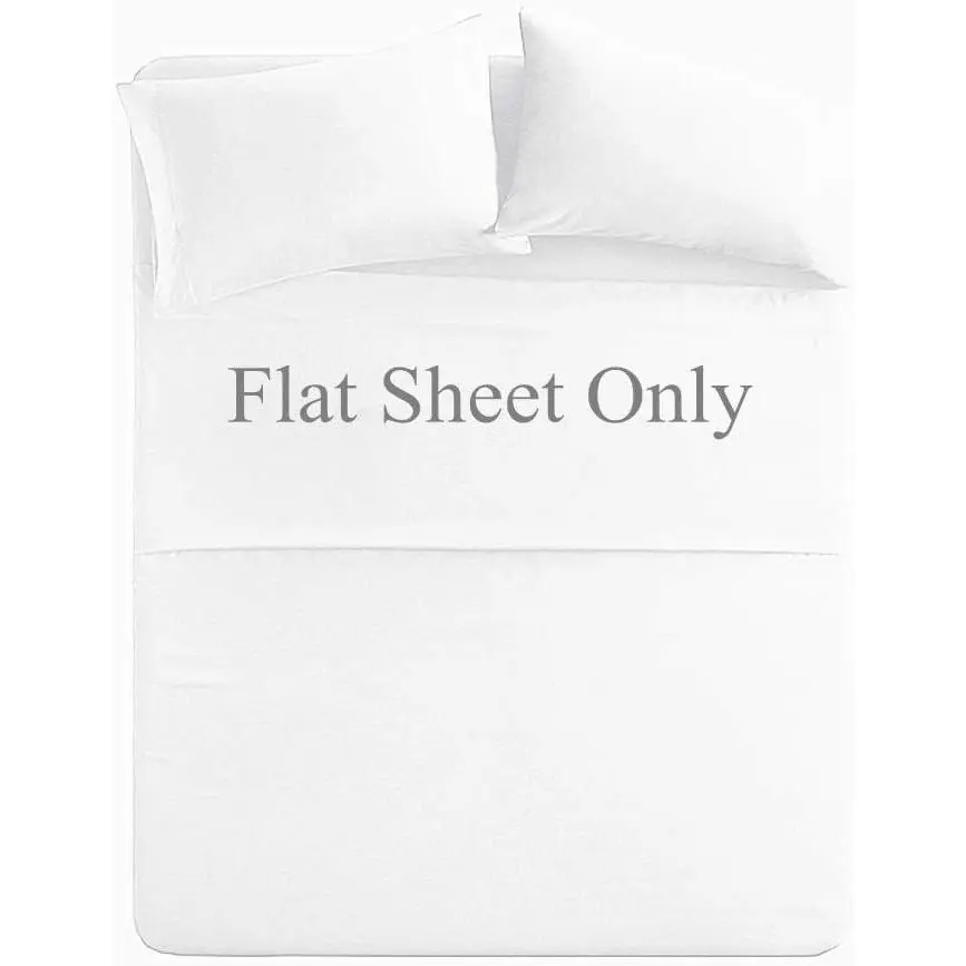 Size Flat Sheet Single - 300 Thread Count  Egyptian  Quality - Hotel Collection Luxury Flat Sheet Sold Separately - White
