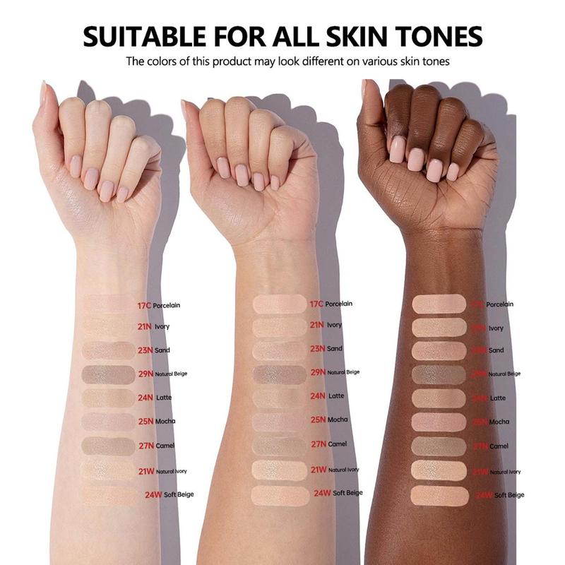 Long-Lasting Air Cushion Balm Foundation, Lightweight Moisturizing Makeup Base & Cream for Women & Girls