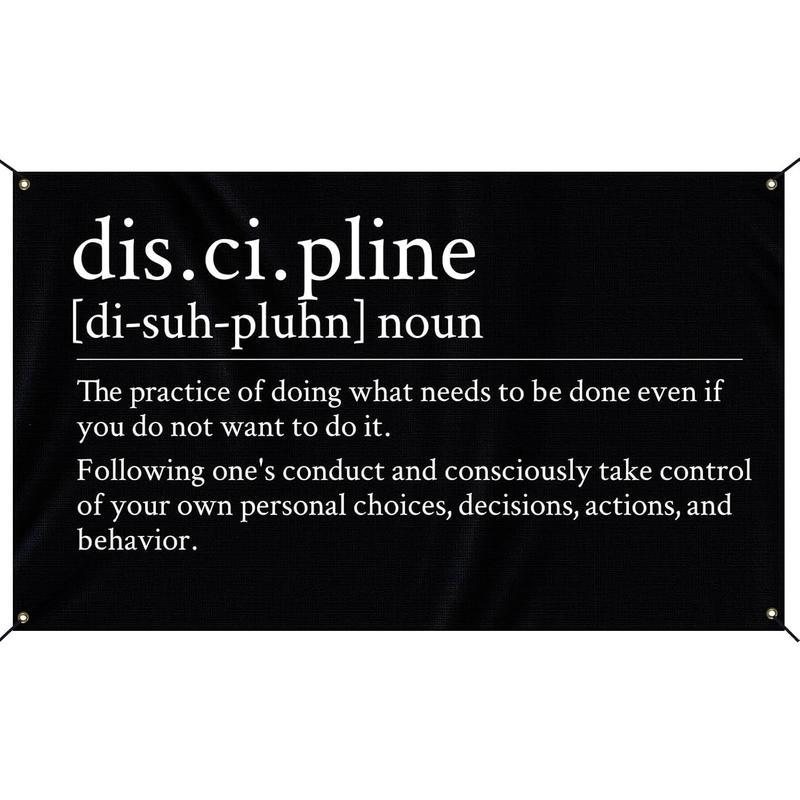 60in x 40in   tapestry  Tapestry Discipline Flag  Motivational Gym Banner Inspire Your Workout with This Inspirational Motivational Flags Fitness Wall Decor for Gym Bedroom College Dorm Poster  poster  home decor banner wall art bedroom