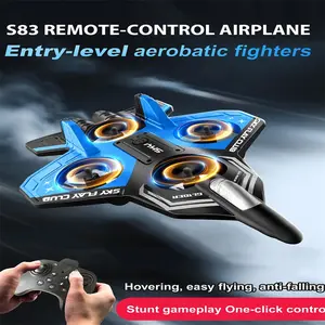RC Turbo Jet Aircraft Toy with LED Lights, 360° Flipable Remote Control Helicopter, Perfect Gift for Kids, Includes Batteries