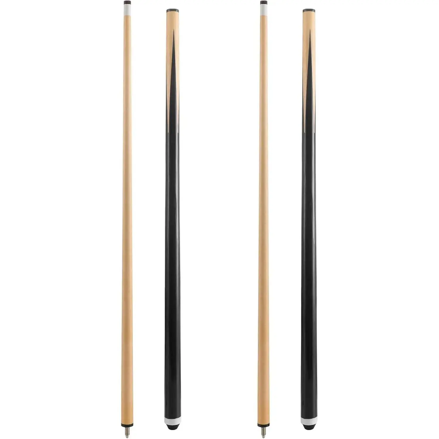 Pool Cue Sticks – 42"/48"/58" Billiard Cues with 13mm Leather Tip – 17oz/18oz Standard or 20oz Heavy – Set of 2 or 4 – Durable 2-Piece Pool Sticks for Beginners, Adults, Home & Bar