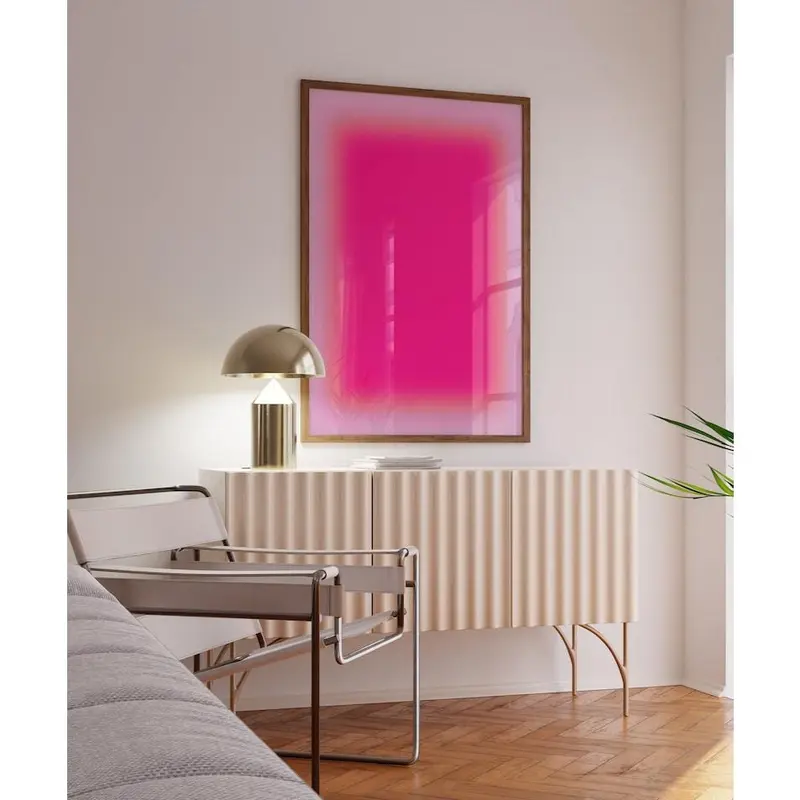 Pastel Pink Aura Gradient - Apartment Decor - Aesthetic Room Decor - Danish Pastel Decor - Large Wall Art - Pink Wall Art - Pink Poster