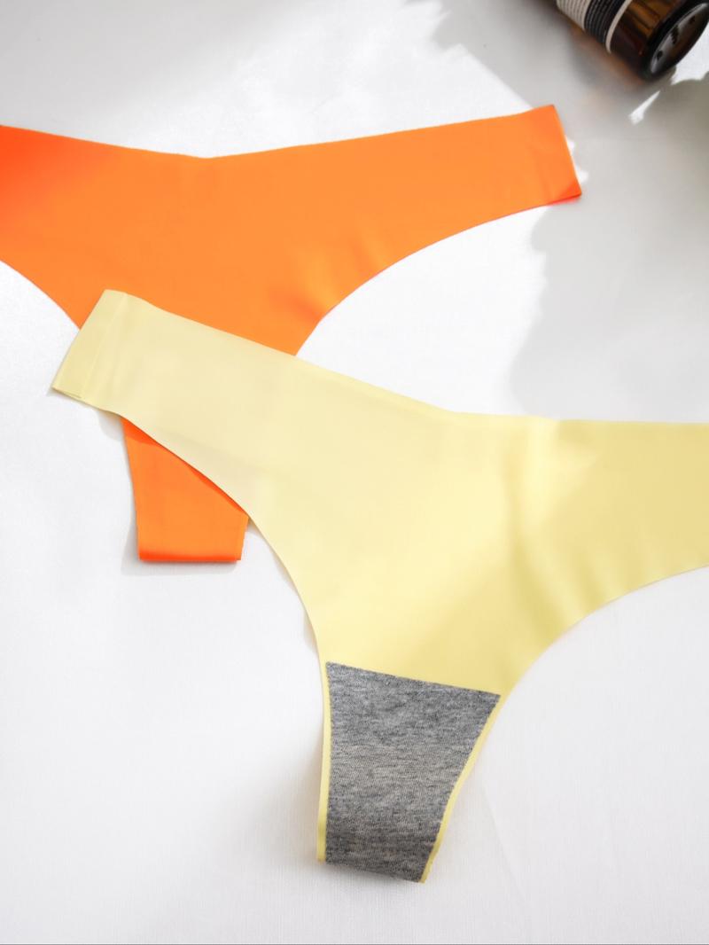 Women's 12pcs Solid Color Seamless Thong, Soft Comfy Breathable Drop Waist Panty for Daily Wear, Underwear for All Seasons