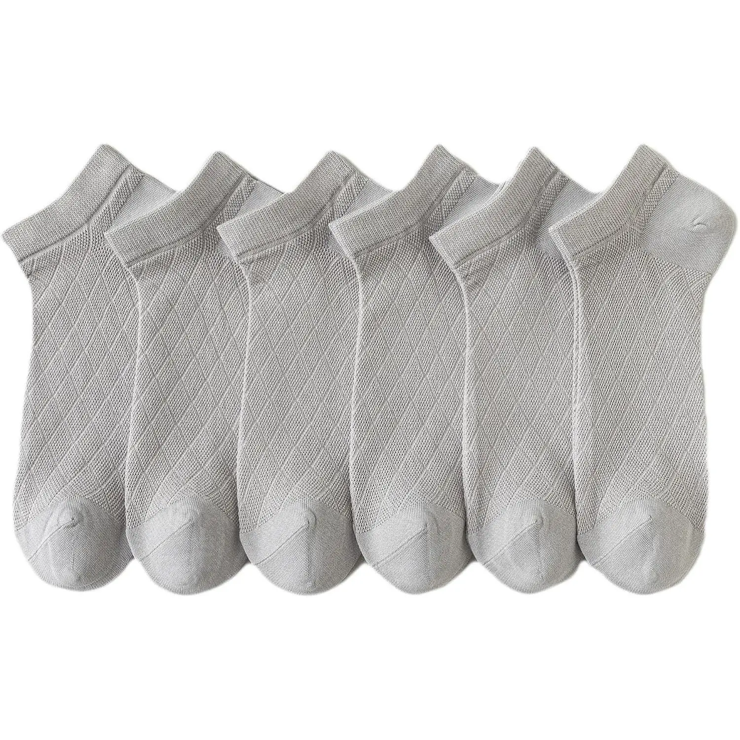 6 Pairs Ankle Socks for Men - 100% Cotton Socks for Men - Breathable Low Cut Casual Sock - Mens Ankle Sock
