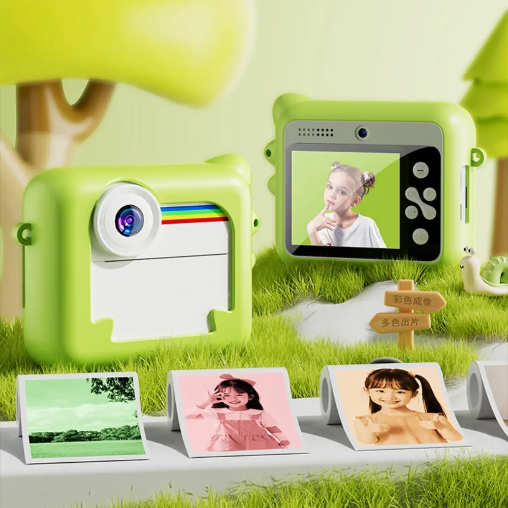 Kids Instant Print Camera One Shot Instant Color Photos HD Video Recording Cute Toy Perfect Birthday Gift for Boys Girls