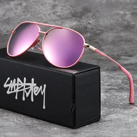 SUPKLEY Polarized Cat-Eye Design Sunglasses with Stainless Steel Frame, Casual Stylish Glasses, Unisex Fashion Sunglasses for All-Season Casual Wear, Fashionable Sunglasses, FDA-Approved