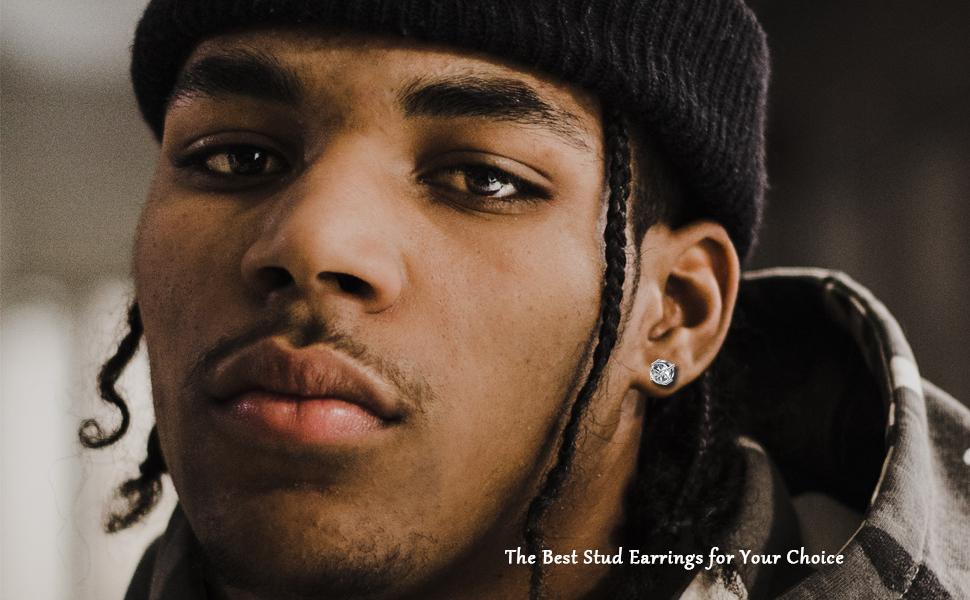 Jstyle 4 Pairs Stainless Steel Mens Womens Magnetic Stud Earrings Non-piercing CZ 4-7MM Jstyle 4 Pairs Stainless Steel Mens Womens Magnetic Stud Earrings Non-piercing CZ 4-7MM