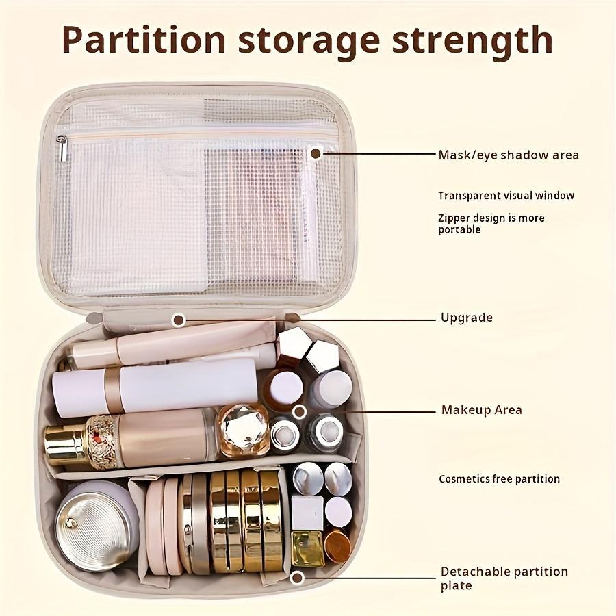 Makeup Tool Storage Bag, 1 Count Large Capacity Makeup Organizer, Travel Cosmetic Storage Bag, Zipper Makeup Organizer Pouch, Versatile Storage Bag for Travel, Makeup Bags