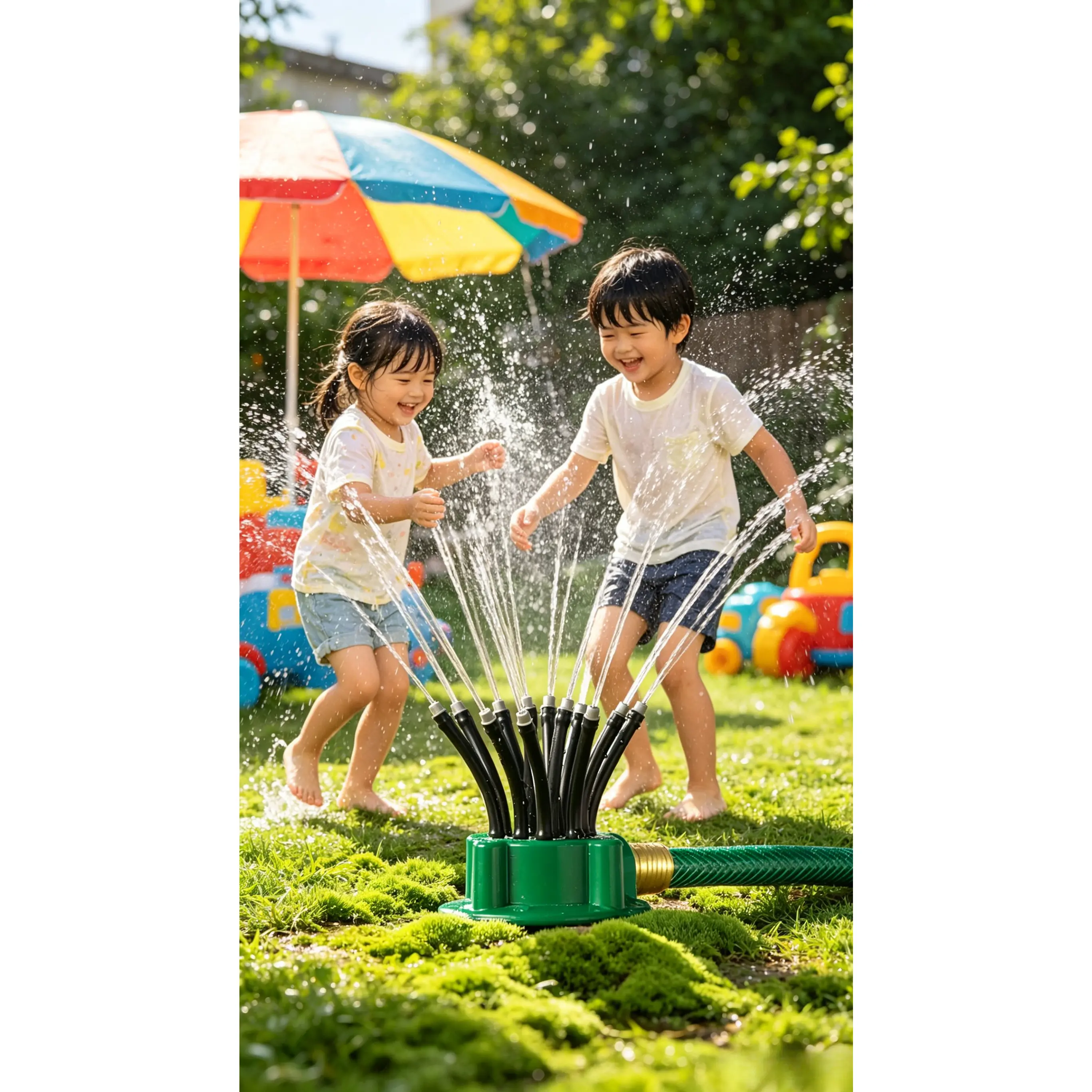Garden sprinkler / 360-degree automatic multi-head flower watering sprinkler / gardening and landscaping irrigation tool sprinkler head