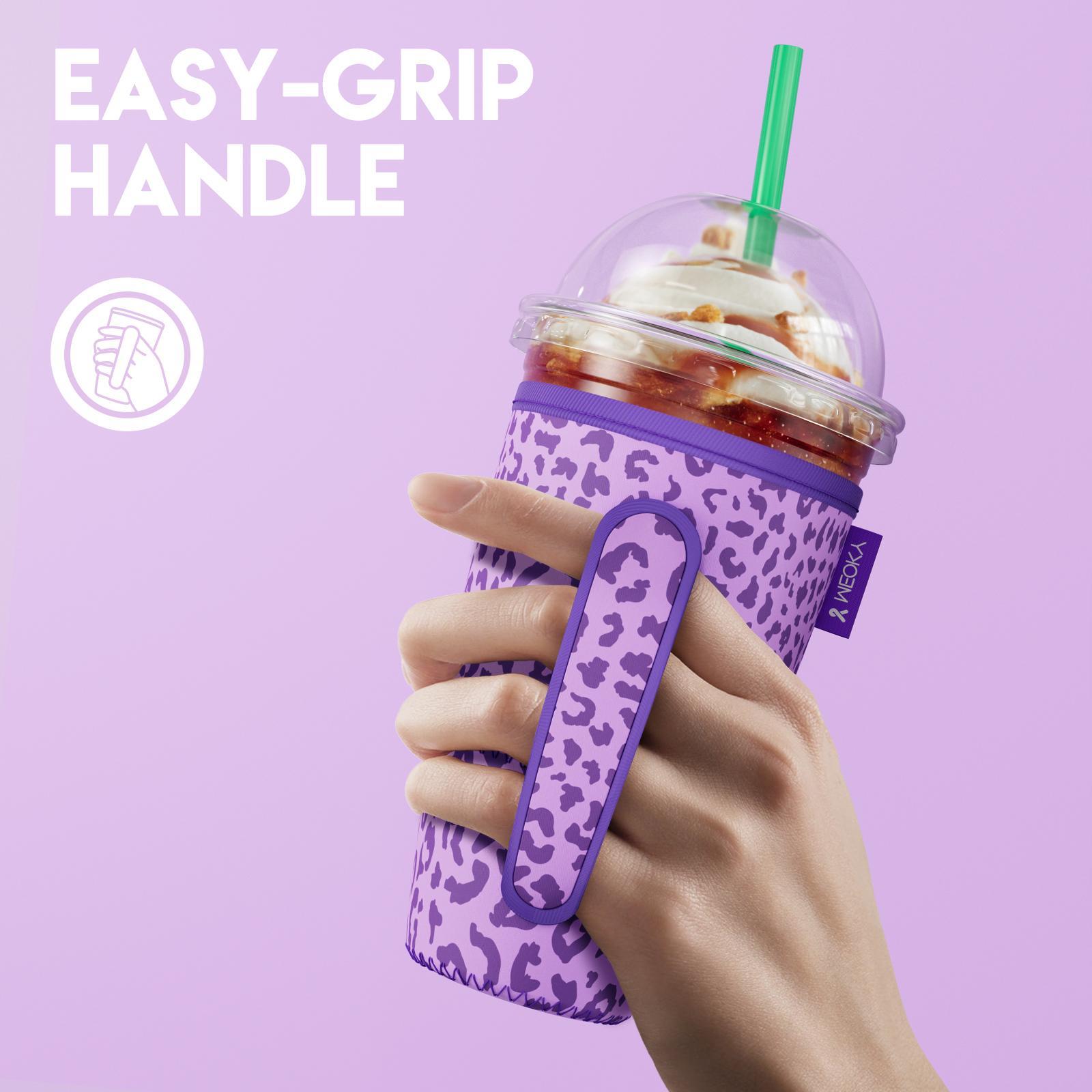 Milk Tea Cup Holder Cover Set, 3 Counts/set Mixed Size Foldable Cup Sleeve with Easy-grip Handle, Drinkware Accessories for Home Office Outdoor Camping, 【without Cup】, Drink Protectors